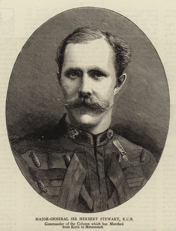 Generálmajor Sir Herbert Stewart, KCB (rytina) od English School