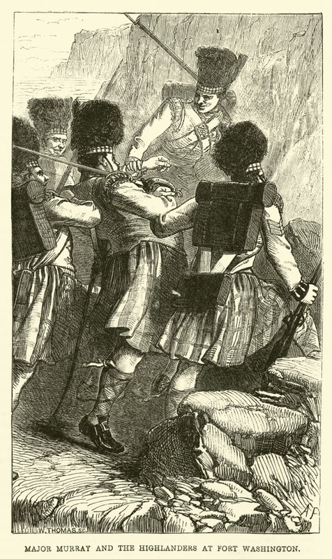 Major Murray a Highlanders ve Fort Washington od English School