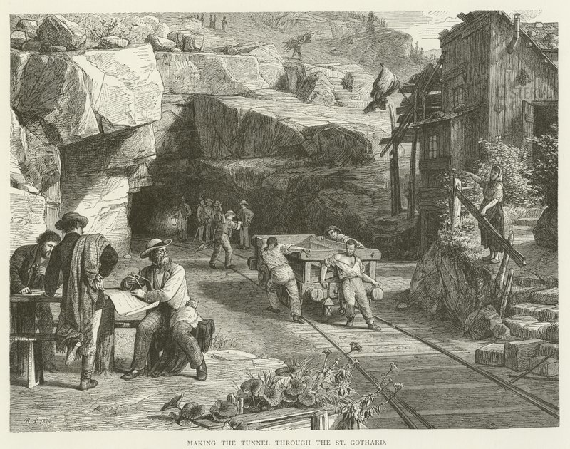 Dělat tunel přes St Gothard od English School