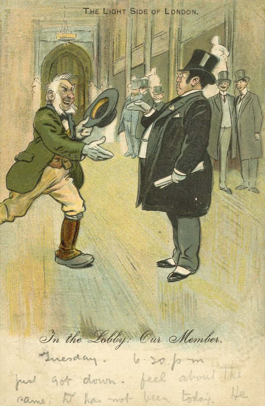 Muž spěchající potřást rukou svému MP (barva litho) od English School