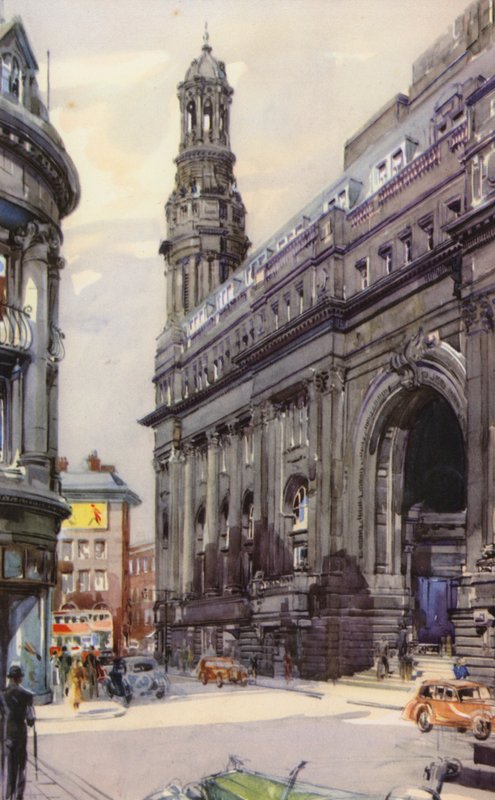 Manchester Royal Exchange (barevné lito) od English School