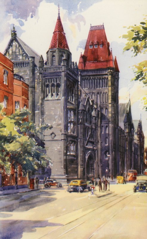 Manchesterská univerzita (barevné lito) od English School