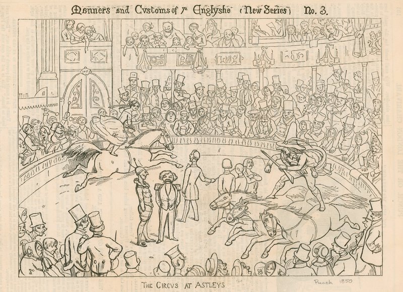 Manners and Customs of The English: The Circus at Astleys (Astleys Amphitheatre), Londýn od English School