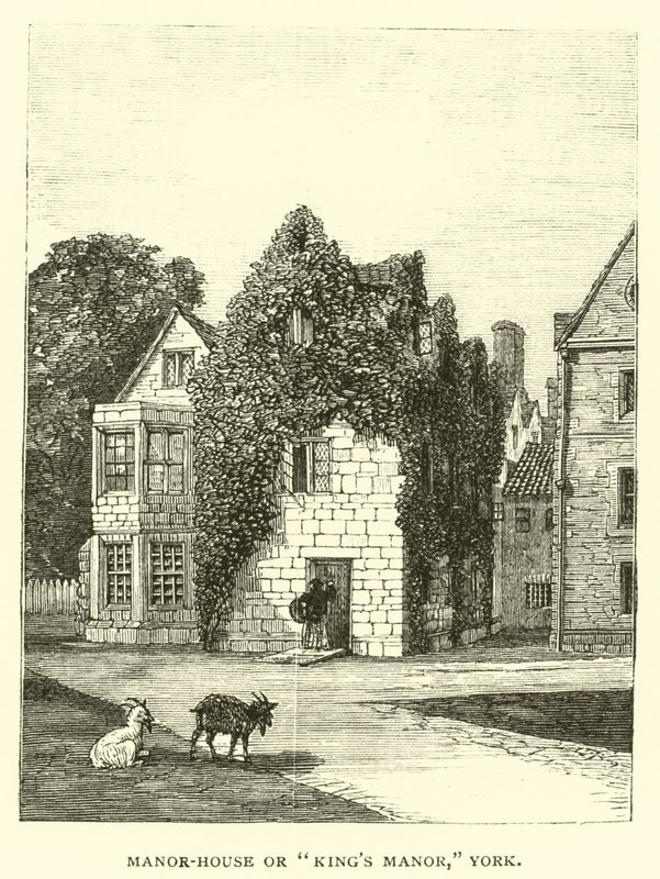 Manor-House nebo Kings Manor, York od English School