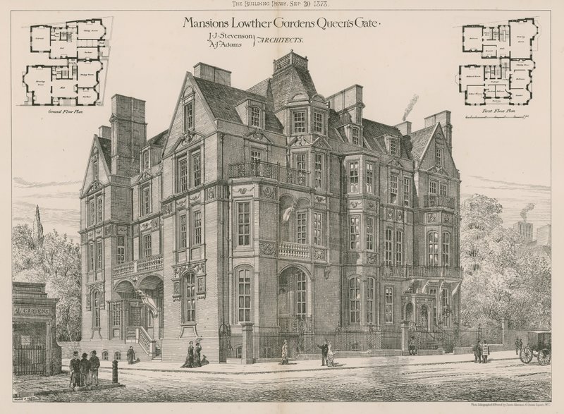 Mansions Lowther Gardens, Queens Gate, Kensington od English School