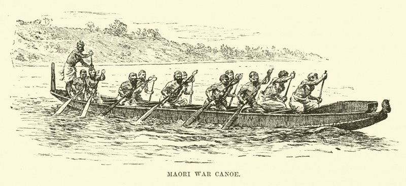 Maori War Canoe od English School