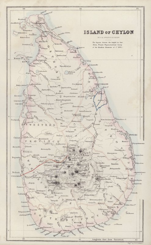 Mapa: Swanston, Edinburgh (barevná litografie). od English School