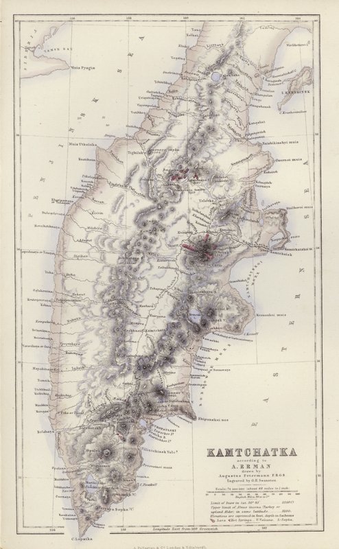 Mapa: Petermann (barevná litografie) od English School