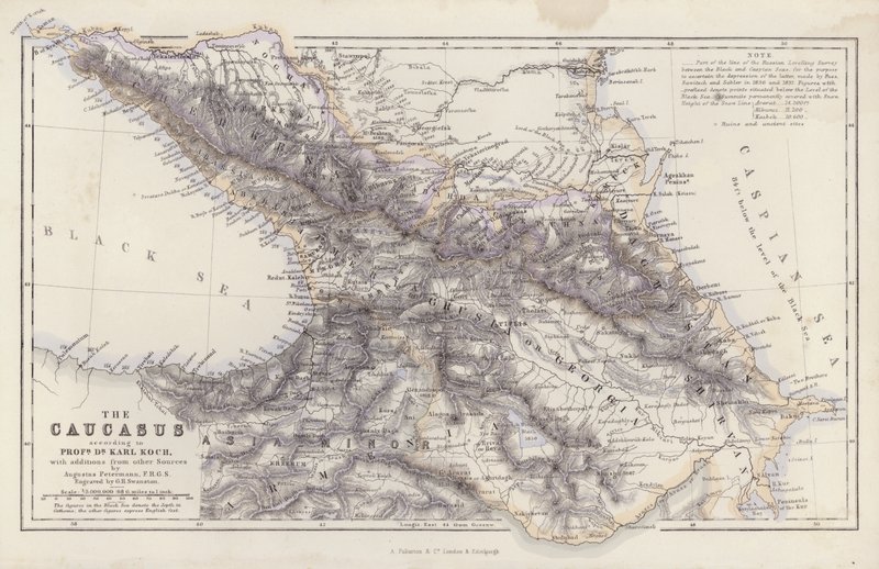 Mapa: Petermanna (barevná litografie). od English School
