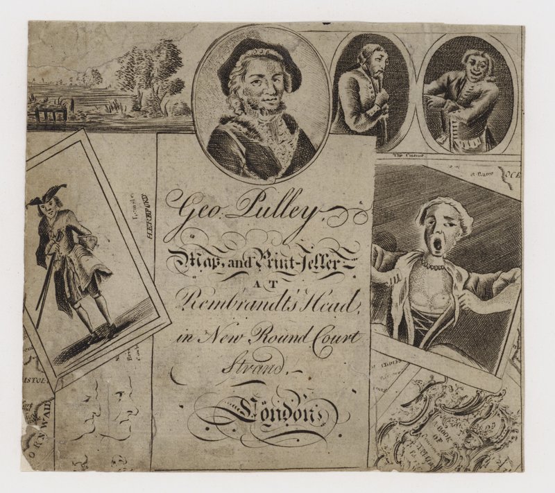 Prodejce map a tiskáren, George Pulley, obchodní karta od English School