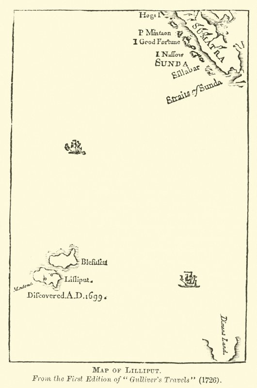 Mapa Lilliput od English School