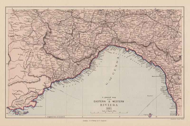 Mapa Východní a Západní riviéry od English School
