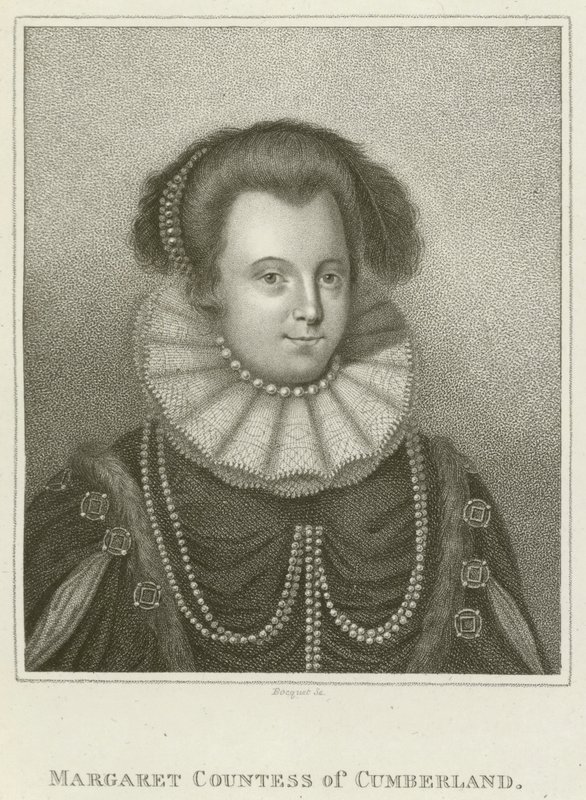 Margaret, hraběnka z Cumberland (rytina) od English School