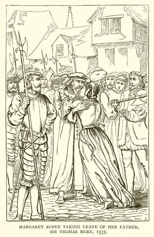 Margaret Roperová se rozchází se svým otcem, Sirem Thomasem Morem, 1535 od English School