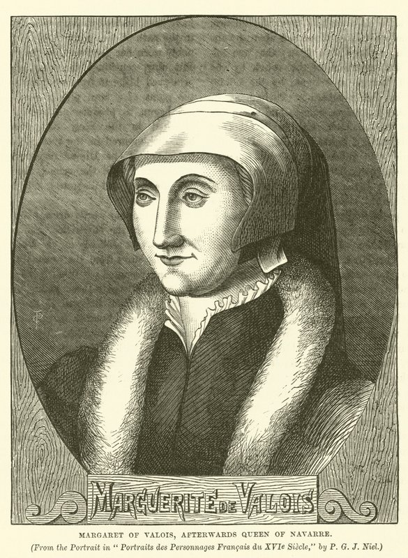 Markéta z Valois, poté královna Navarra (rytina) od English School