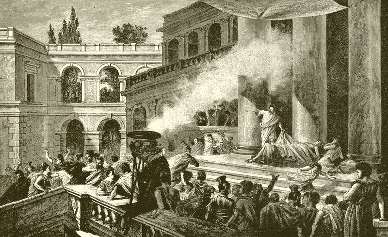 Mark Antony ukazuje lidu Caesarovu mrtvolu od English School