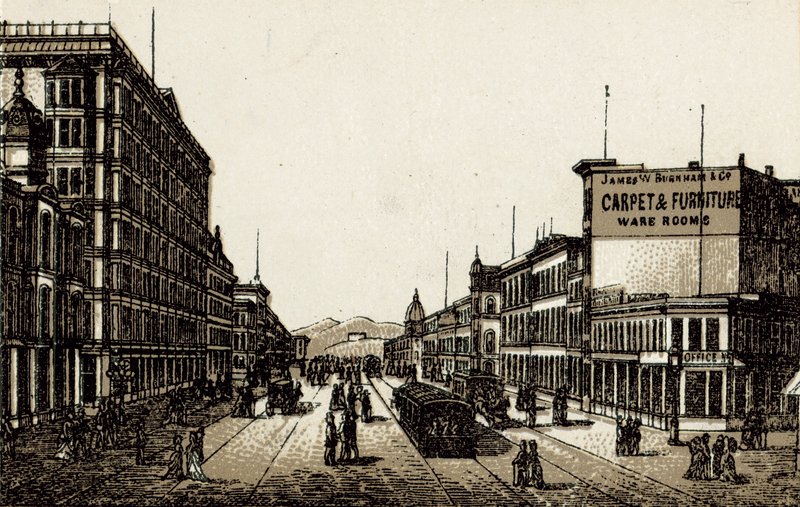 Market Street (litho) od English School