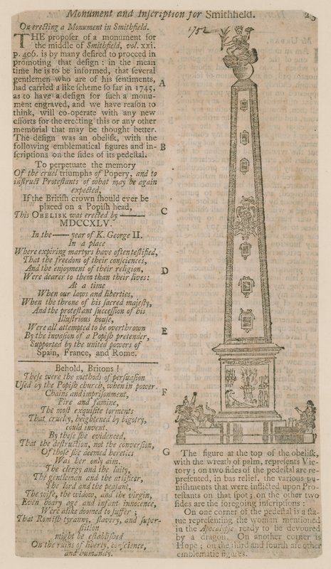 Market cross, Smithfield od English School