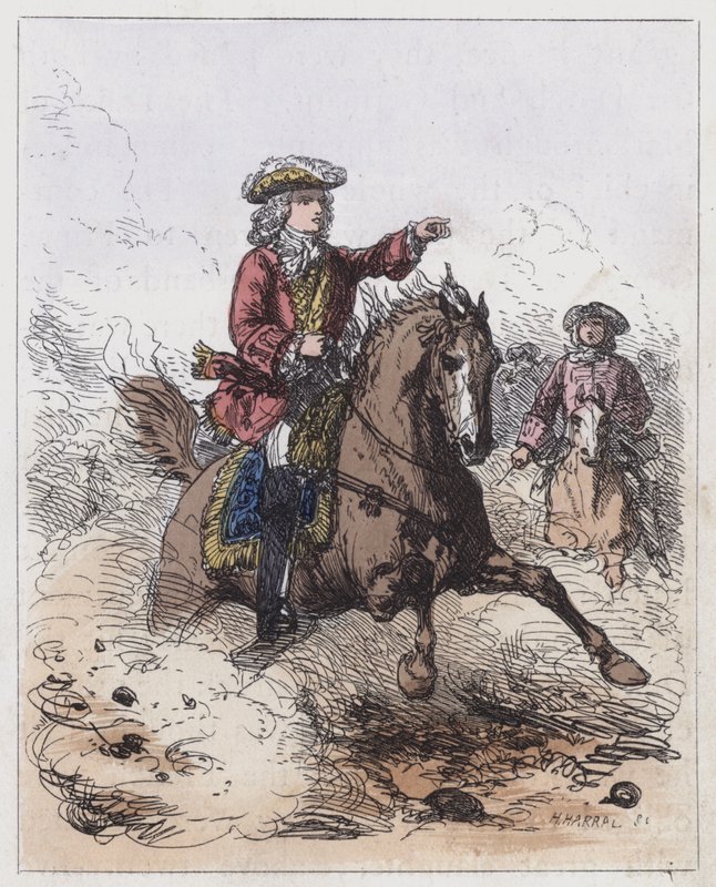 Marlborough at Blenheim (barevná rytina) od English School