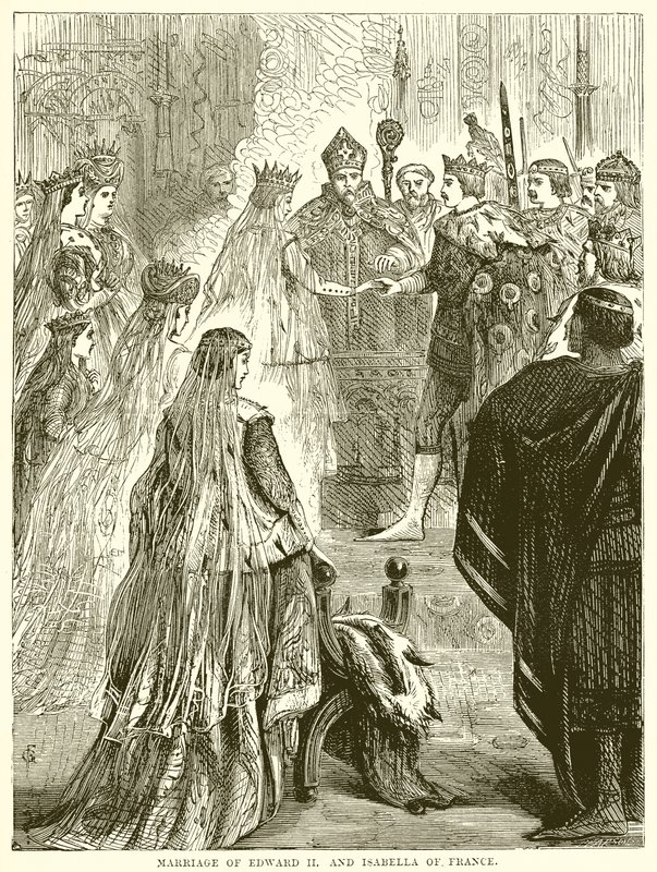 Sňatek Eduarda II. a Isabely Francouzské od English School