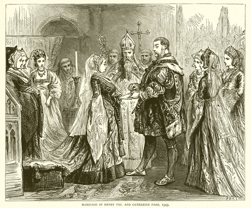 Sňatek Jindřicha VIII a Catharine Parr, 1543 od English School