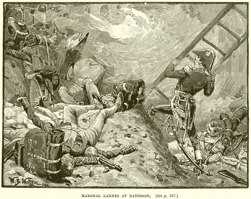 Maršál Lannes v Ratisbonu od English School