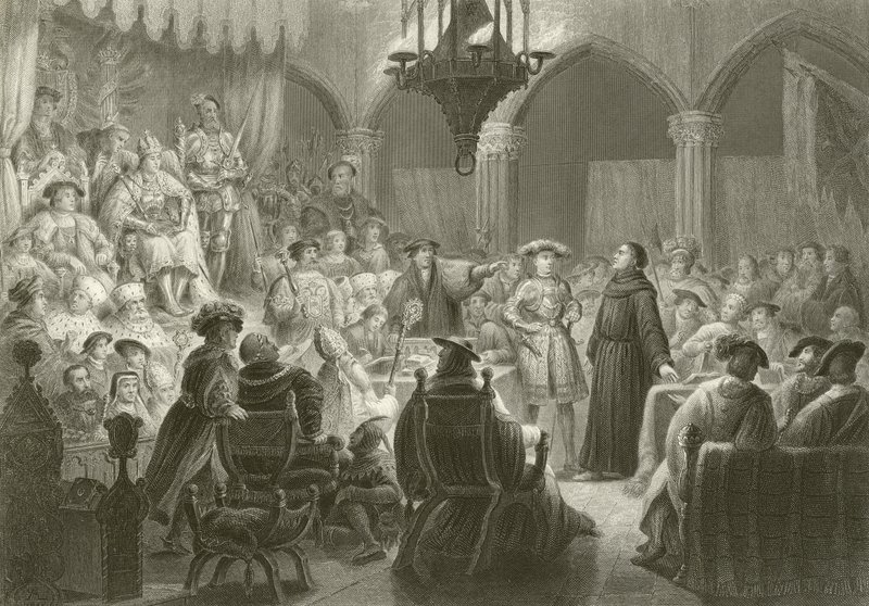 Martin Luther na Diet of Worms od English School