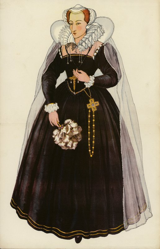 Mary Queen of Scots (color litho) od English School