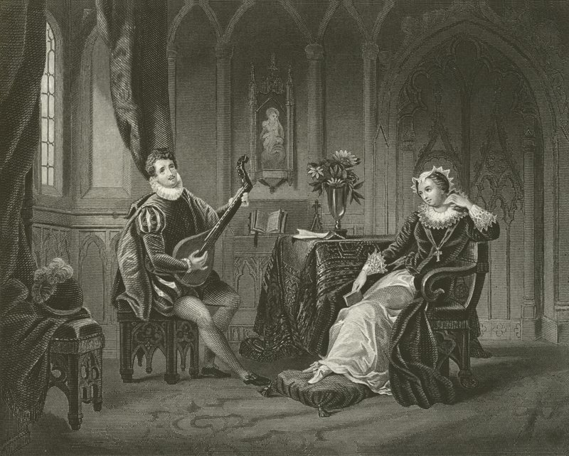 Mary Queen of Scots a její tajemník Chatelar od English School