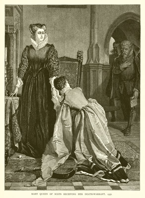 Mary Queen of Scots obdrží rozsudek smrti, 1557 od English School