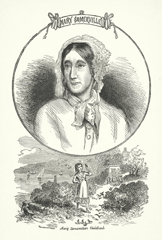 Mary Somerville , skotský vědec a spisovatel (rytina) od English School