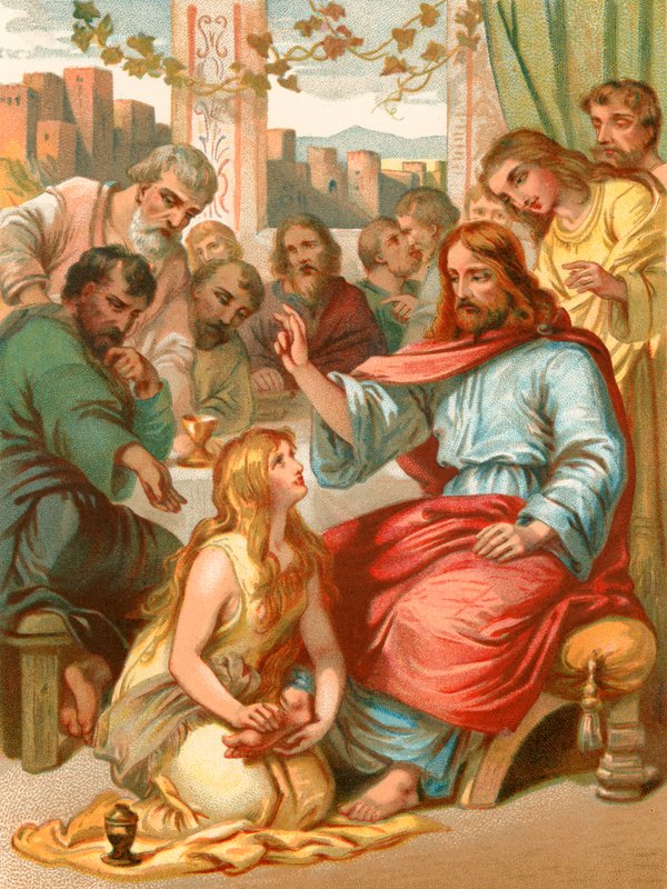 Marie myje Ježíšovi nohy od English School