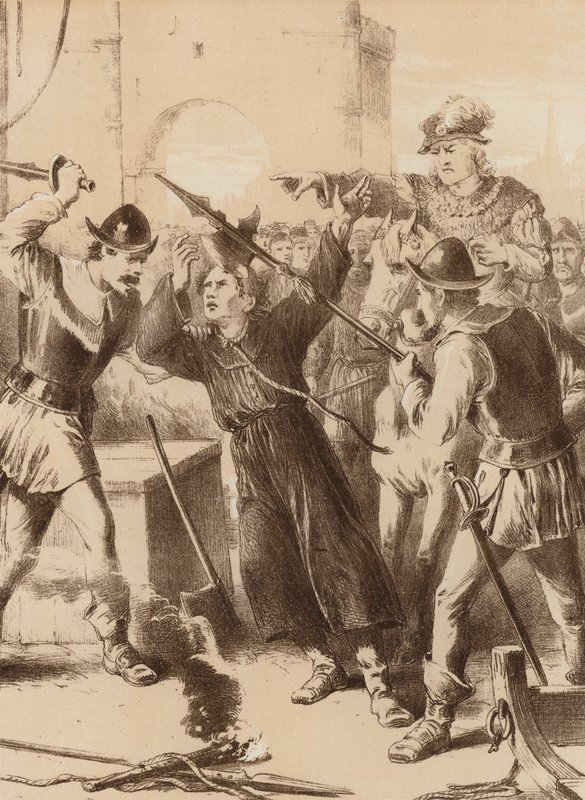 Matthew Flathers, "Zoufalý řez do hlavy" (litografie) od English School