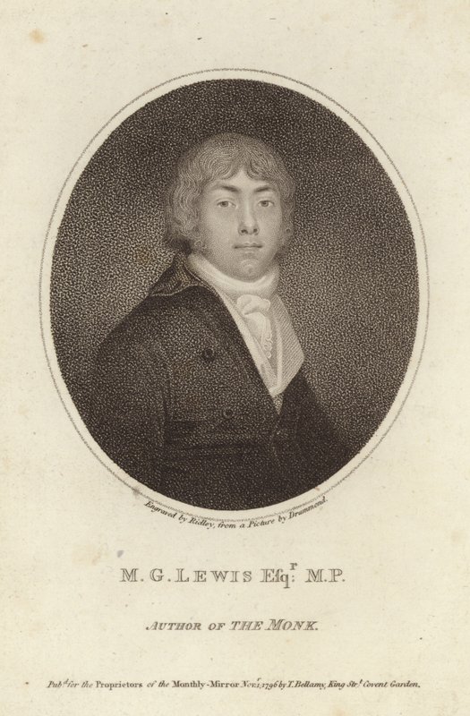 Matthew Lewis , anglický spisovatel a politik od English School