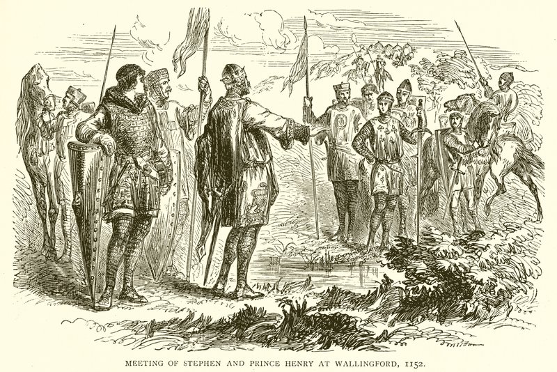 Setkání Stephena a prince Henryho ve Wallingfordu, 1152 od English School