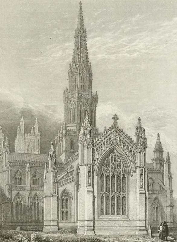 Melrose Abbey, obnoven od English School
