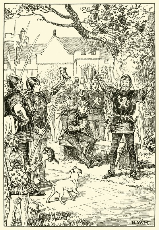 Muži, (Raising Cups) Oxford navždy! (inkoust na papíře) od English School