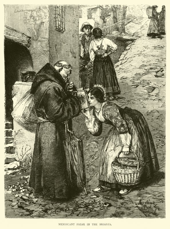 Žebravý mnich v Brianze od English School
