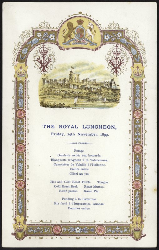 Menu pro Royal Luncheon od English School