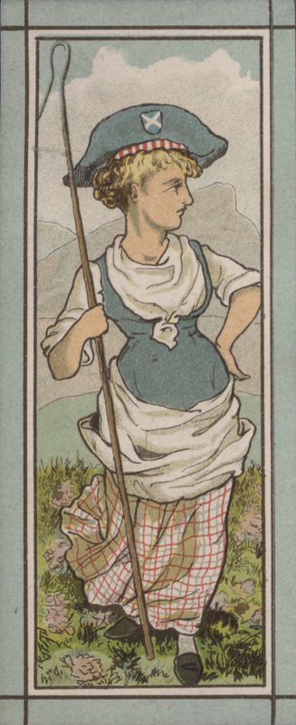 Ilustrace menu: Švýcarsko (barevná litografie) od English School