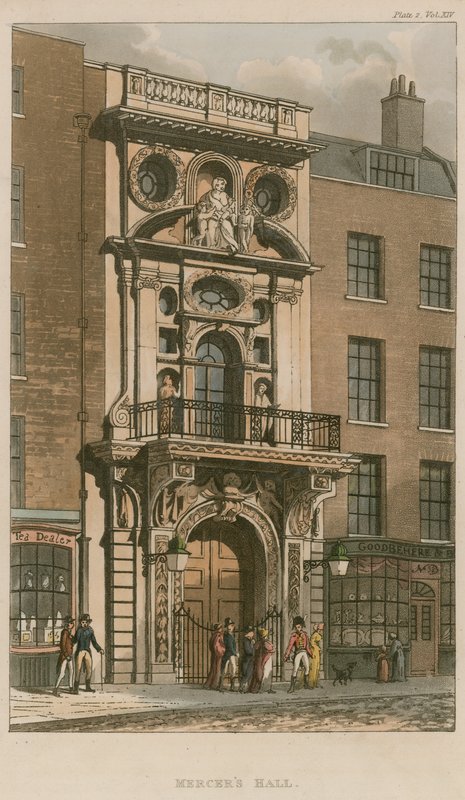 Mercers Hall, Cheapside, Londýn od English School