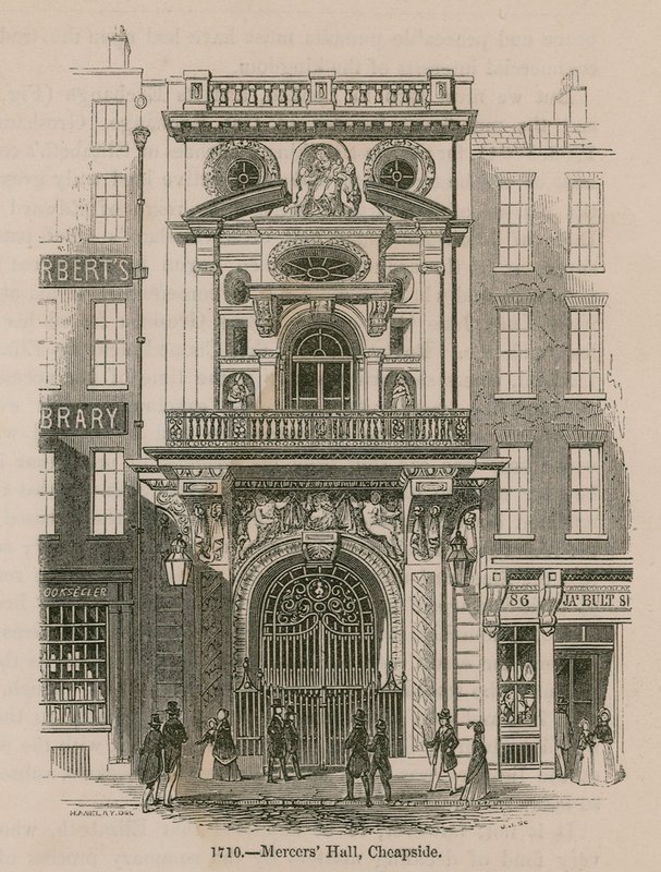 Mercers Hall, Cheapside, Londýn od English School