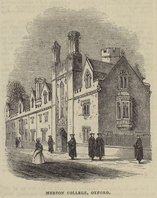 Merton College, Oxford (rytina) od English School
