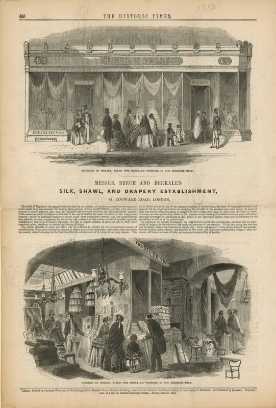 Pánové Breech a Berralls Silk, Shawl a Drapery Establishment od English School