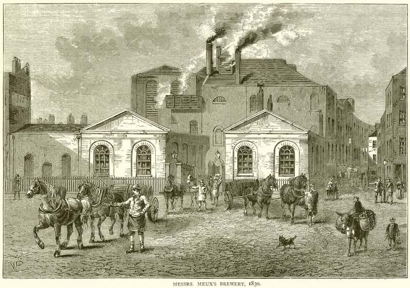 Pivovar pánů Meuxs, 1830 od English School