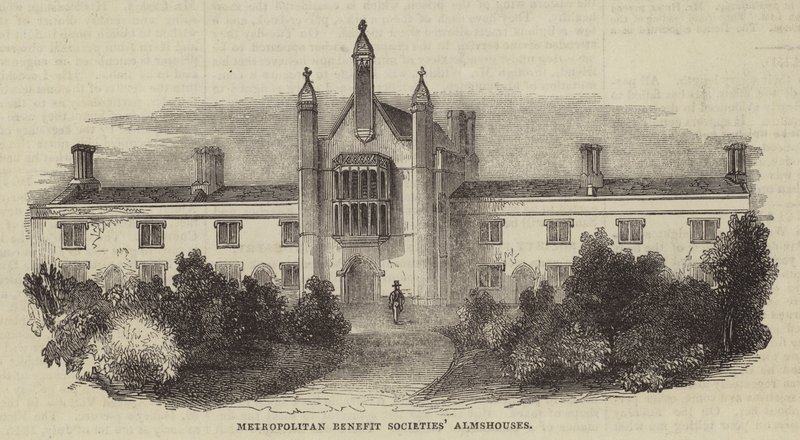 Metropolitní dobročinné společnosti“ Almshouses od English School