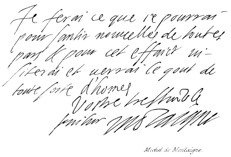 Michel de Montaigne od English School
