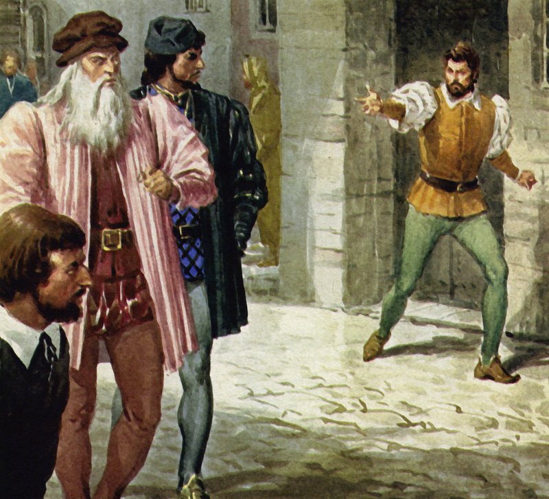 Michelangelo neměl rád Leonarda da Vinciho od English School