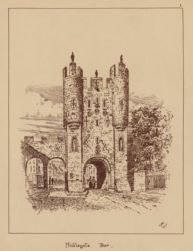 Bar Micklegate (litografie) od English School