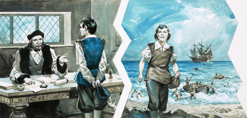 Milesovi Philipsovi bylo řečeno o smrti jeho otce; a přistání s ostatními na opuštěné pláži od English School